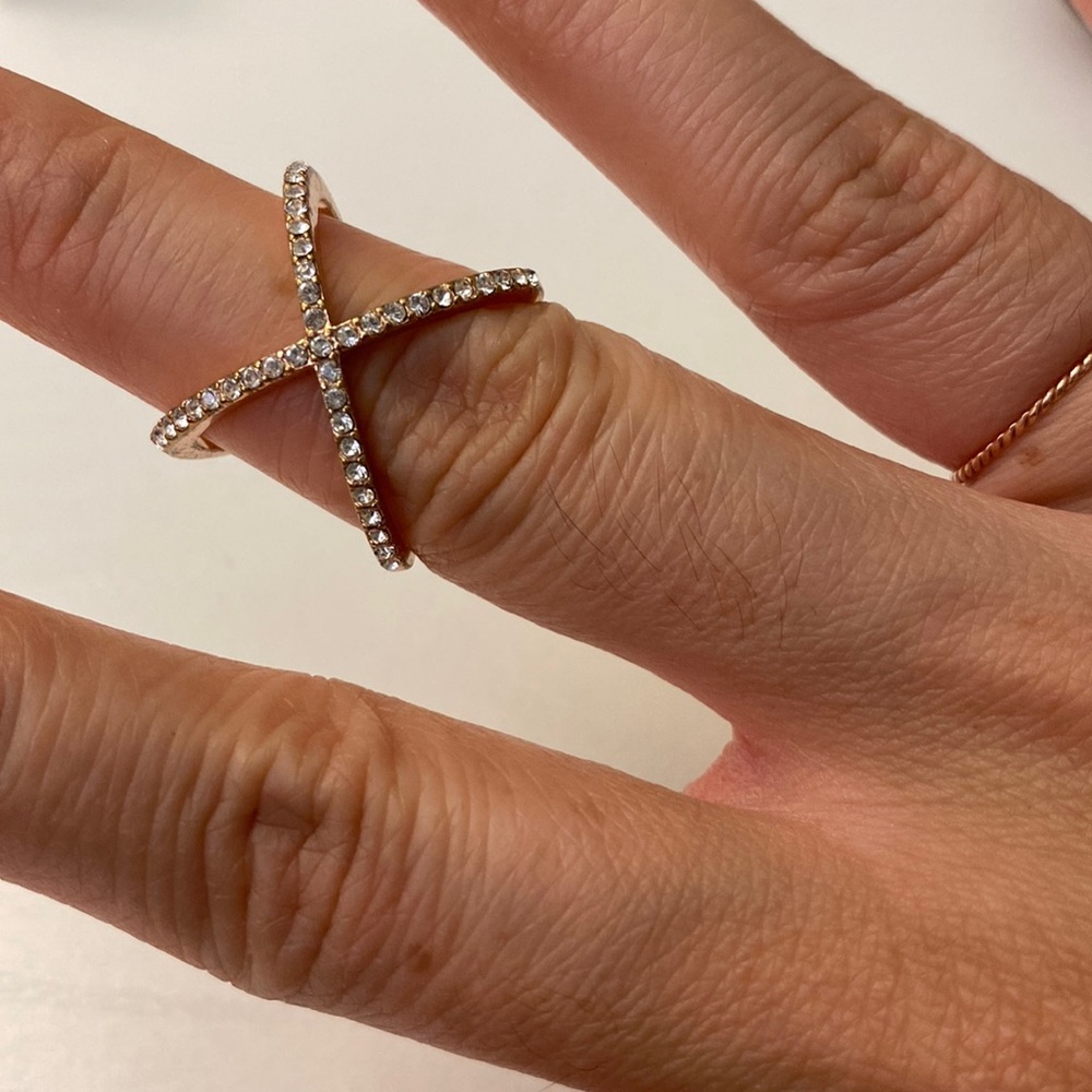 Rose gold plated ring